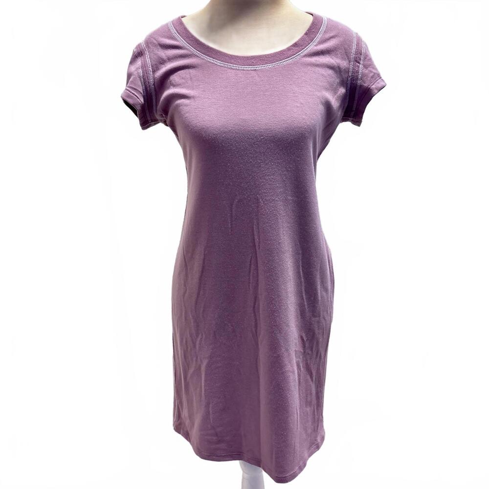 Anthropologie Samantha Dru Purple Knit Jersey T-Shirt Dress